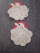 Easy Crochet Chicken Coasters