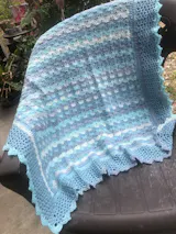 Aqua Shells Baby Afghan
