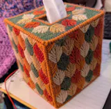 Autumn Leaves Tissue Box Cover Plastic Canvas Kit