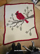 Cardinal Forest Afghan
