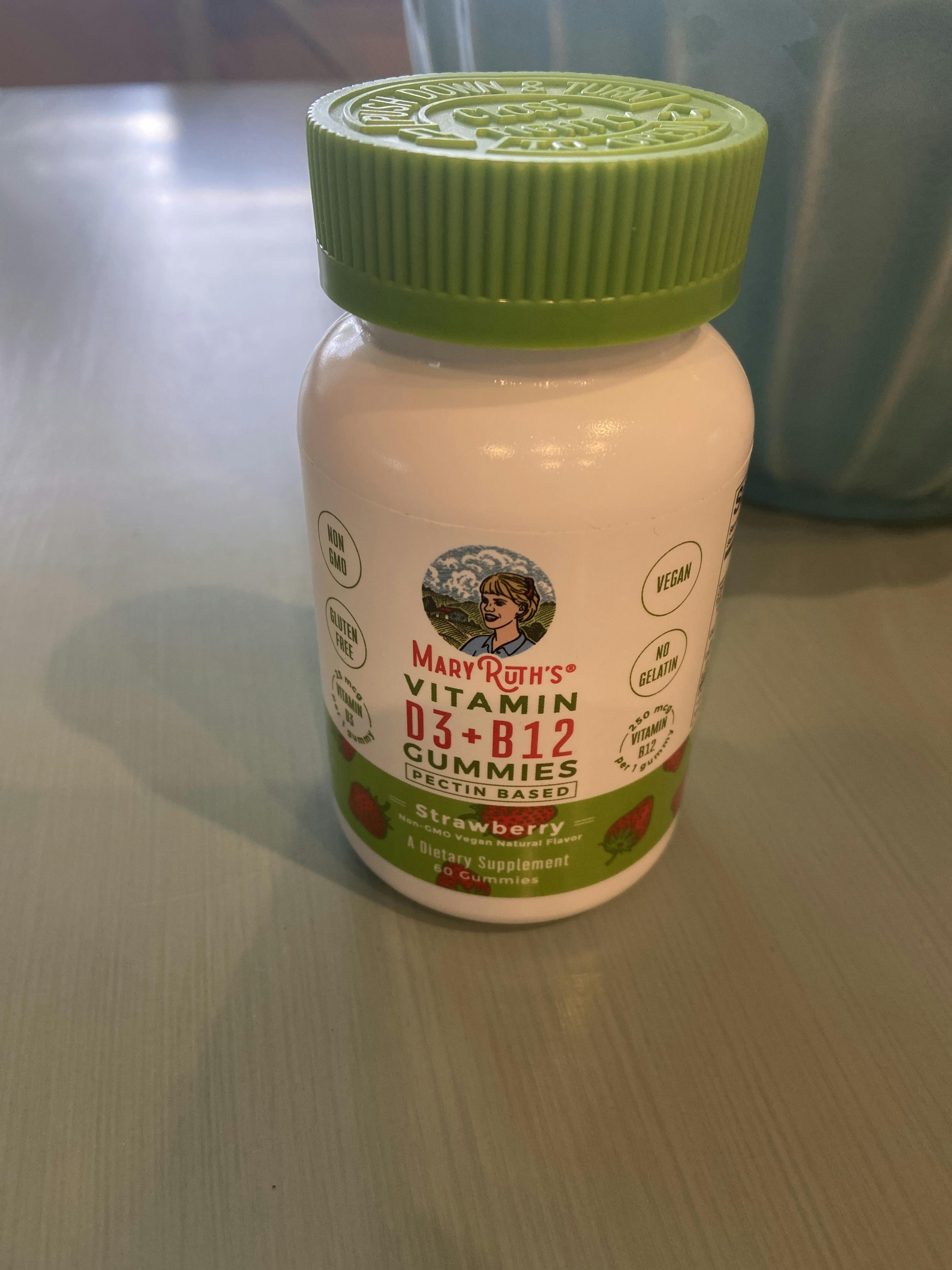 Vegan Vitamin D3 + B12 Gummies, Strawberry – MaryRuth Organics