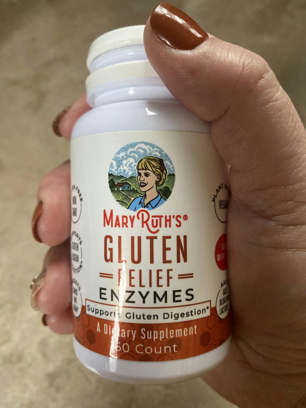 Gluten Relief Enzyme Capsule Pills MaryRuth Organics