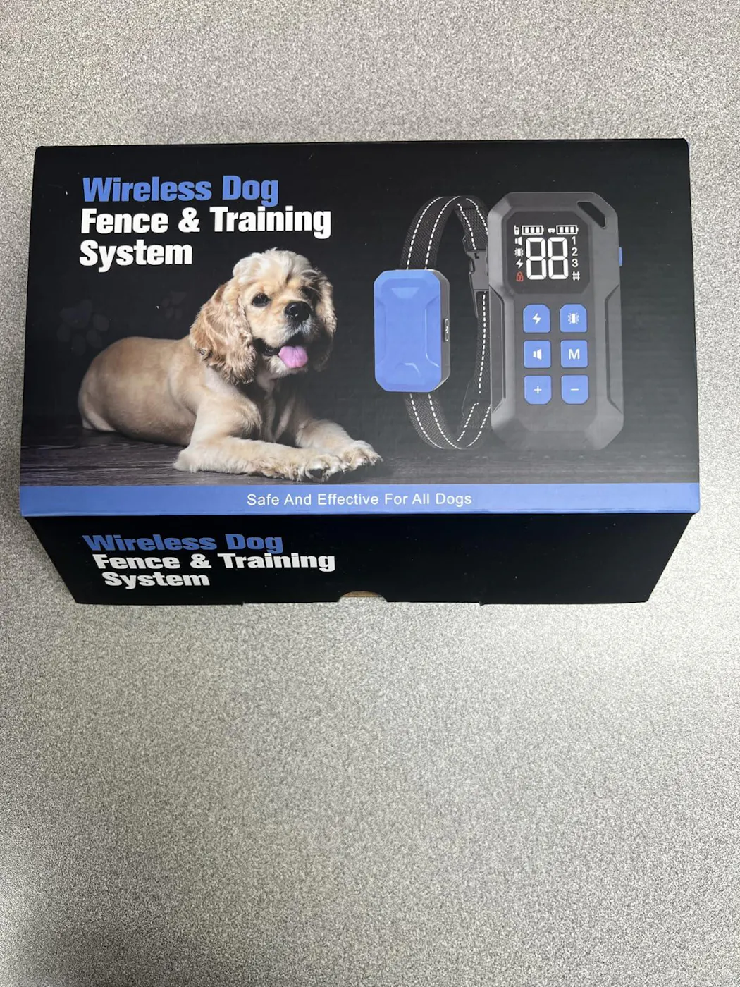 MASBRILL Wireless Dog Fence 2 in 1 Electric Fence for 3 Dogs Training Collar