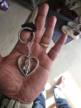 Silver Metal Couple I Love You Rotating Valentine Couple Keychain | Valentine Couple Gift Keyring For Girlfriend/boyfriend