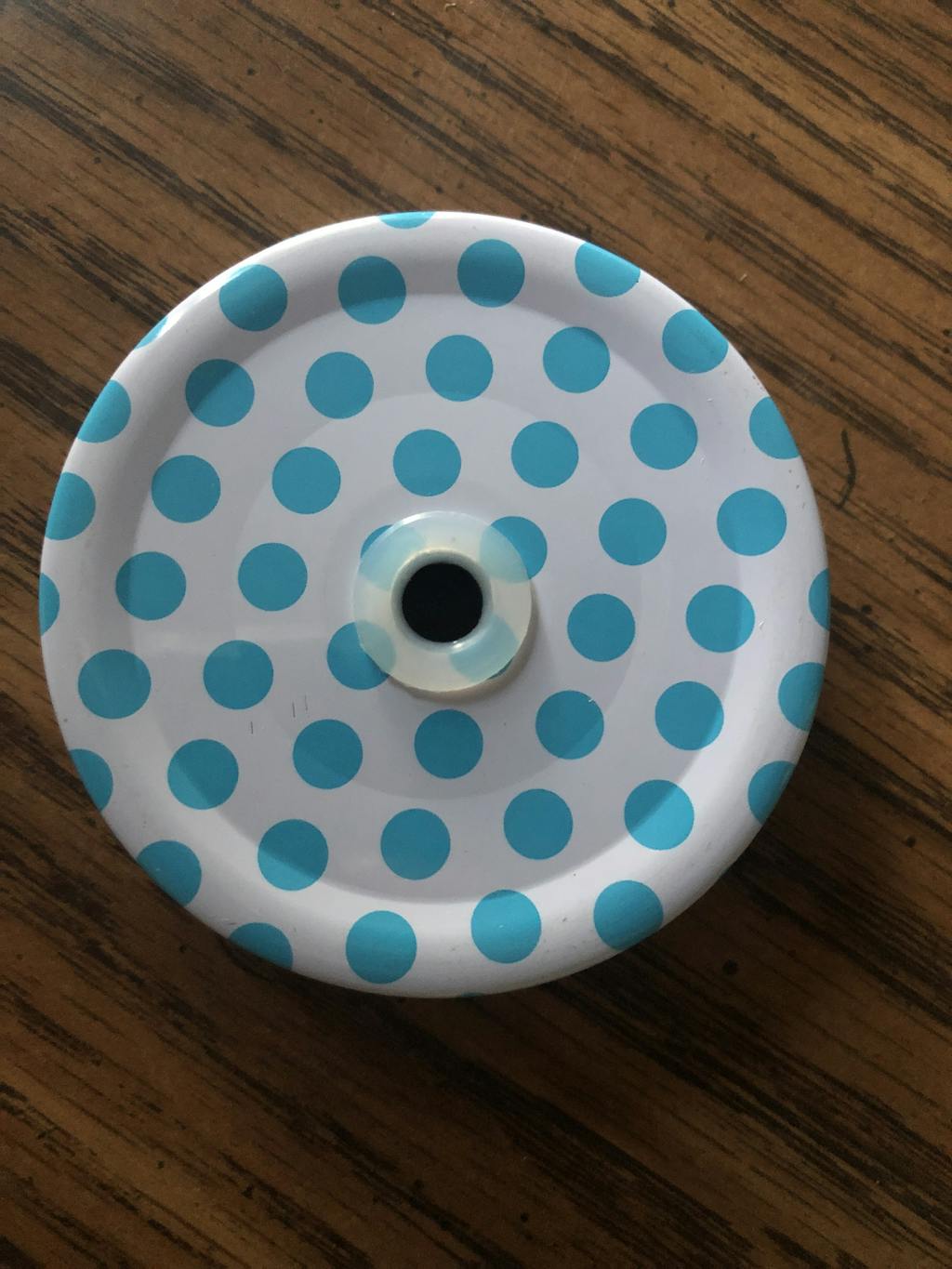 Polka Dot Straw Hole Tumbler Lids for Mason Jars