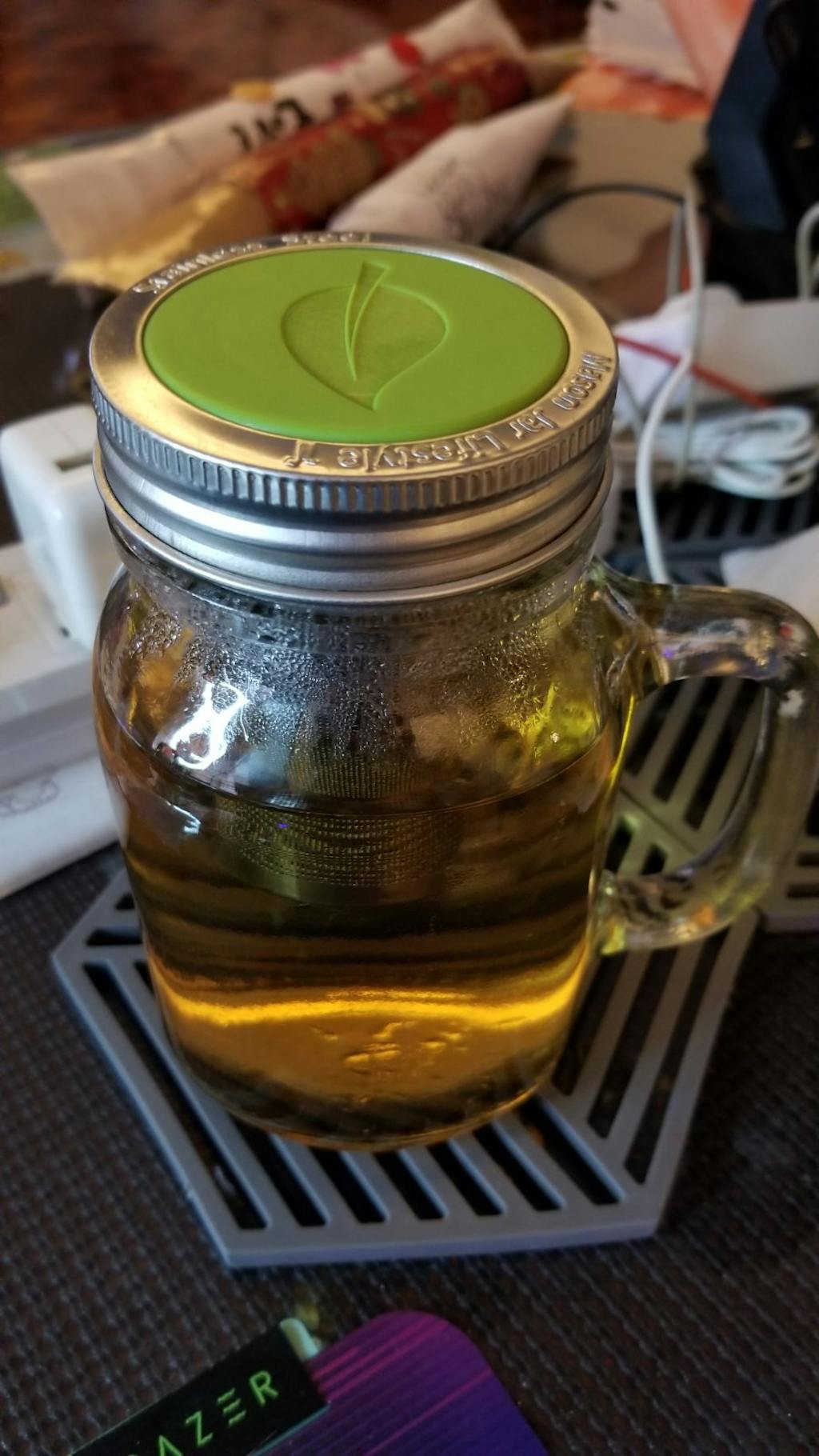 Jarware Tea Infuser Lid for Regular Mouth Mason Jars