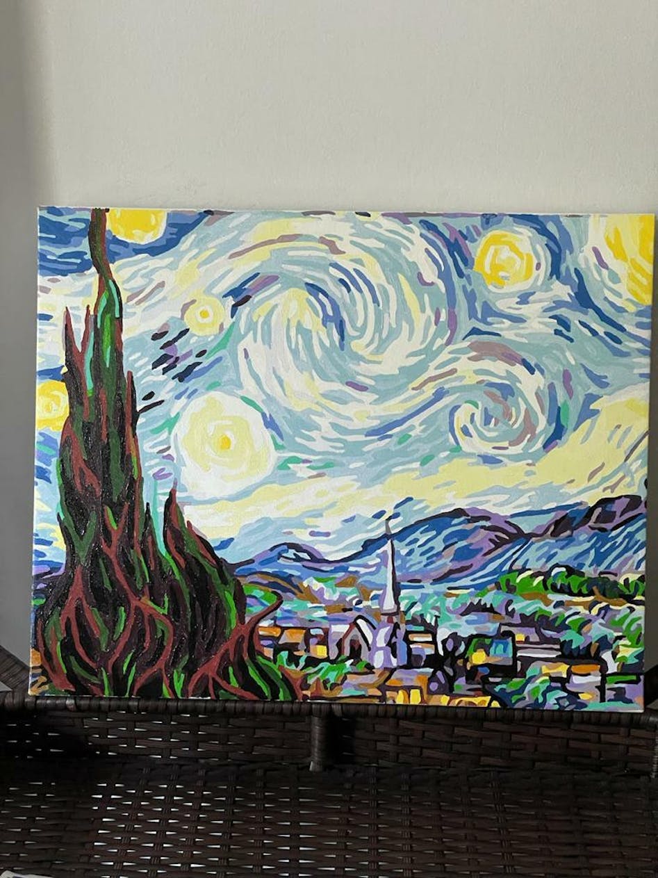 Peinture par numéro Van Gogh's Starry Night pour adultes - Kit