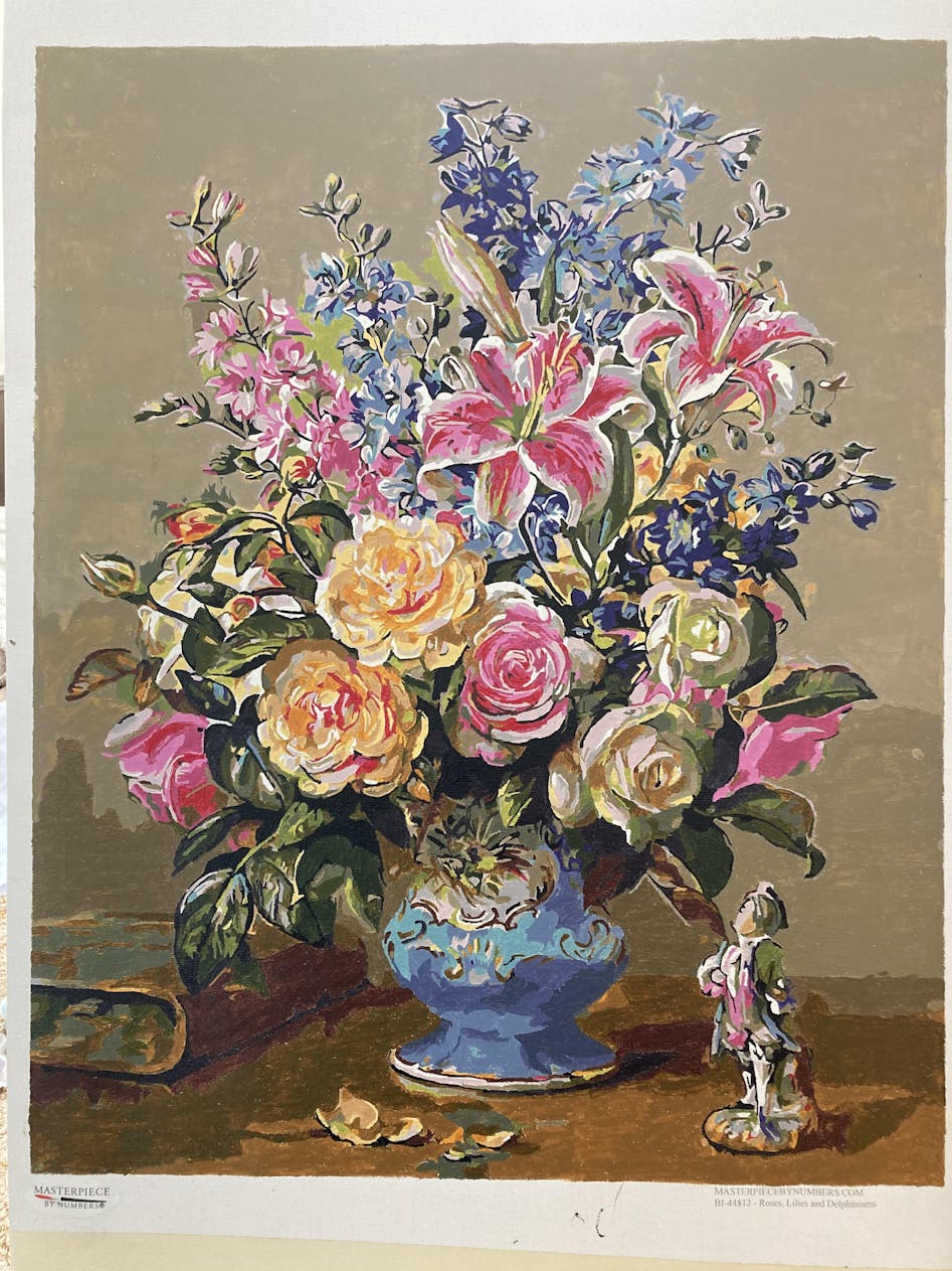Colorful Arrangement Paint by Numbers Floral Masterpiece