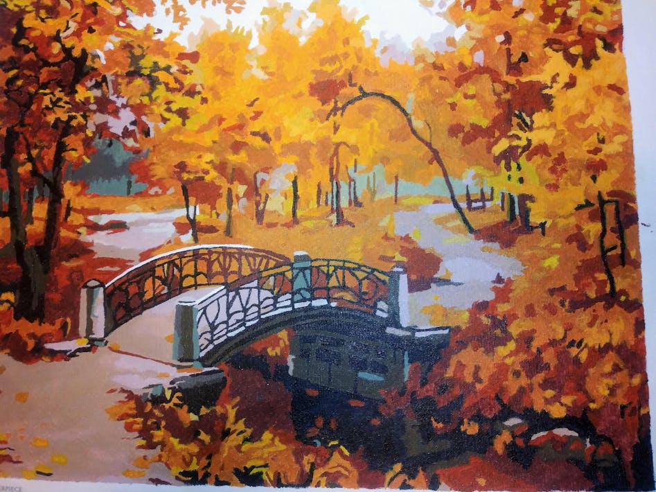 Aesthetic Lamp on A Bridge - Paint By Numbers - Painting By Numbers