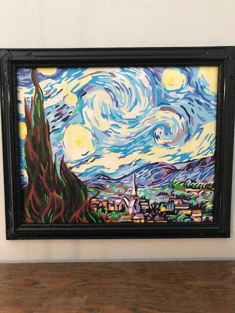 Van Gogh’s Starry Night Paint by Numbers | Canvas by Numbers 16x20 (40x50cm) No Frame