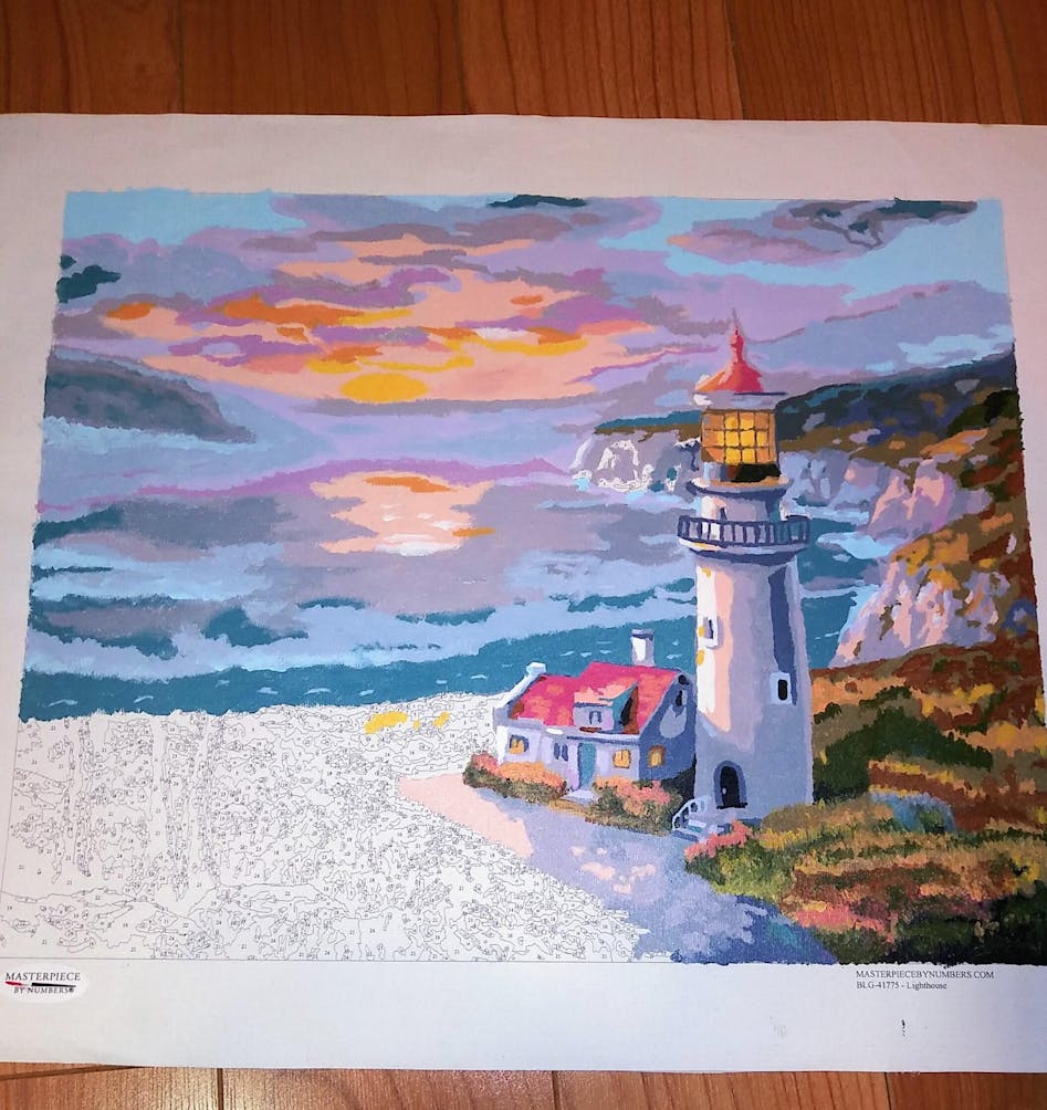 Paintworks Paint By Number Kit 16 X 20 Inch-Lighthouse In The Moonlight