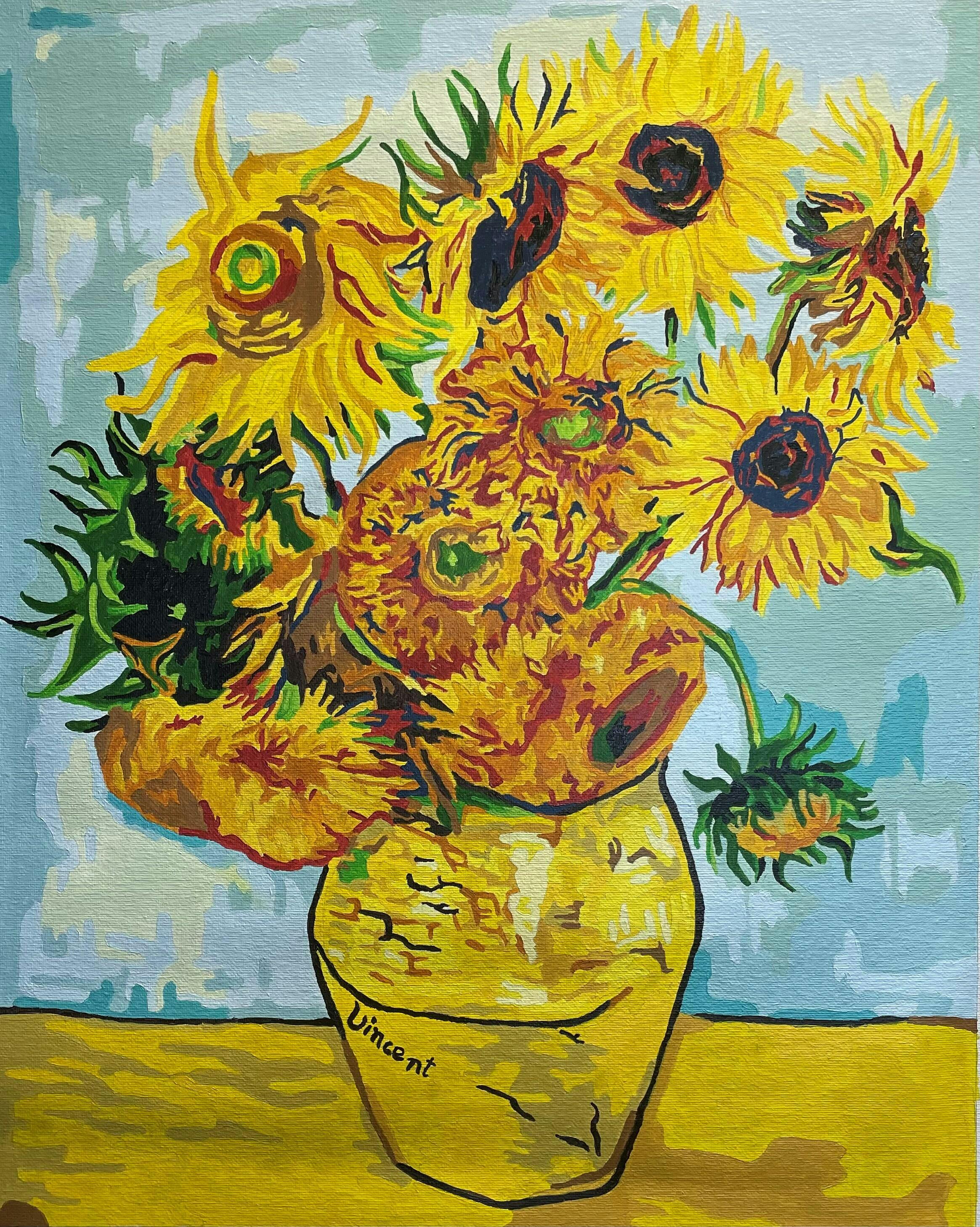 Vincent Van Gogh, Sunflowers, Art, Acrylic Painting, Craft, 3D, Crepe Paper  Flowers for Home Decor, Wall Art, Gifting, Sending Sunshine - Etsy