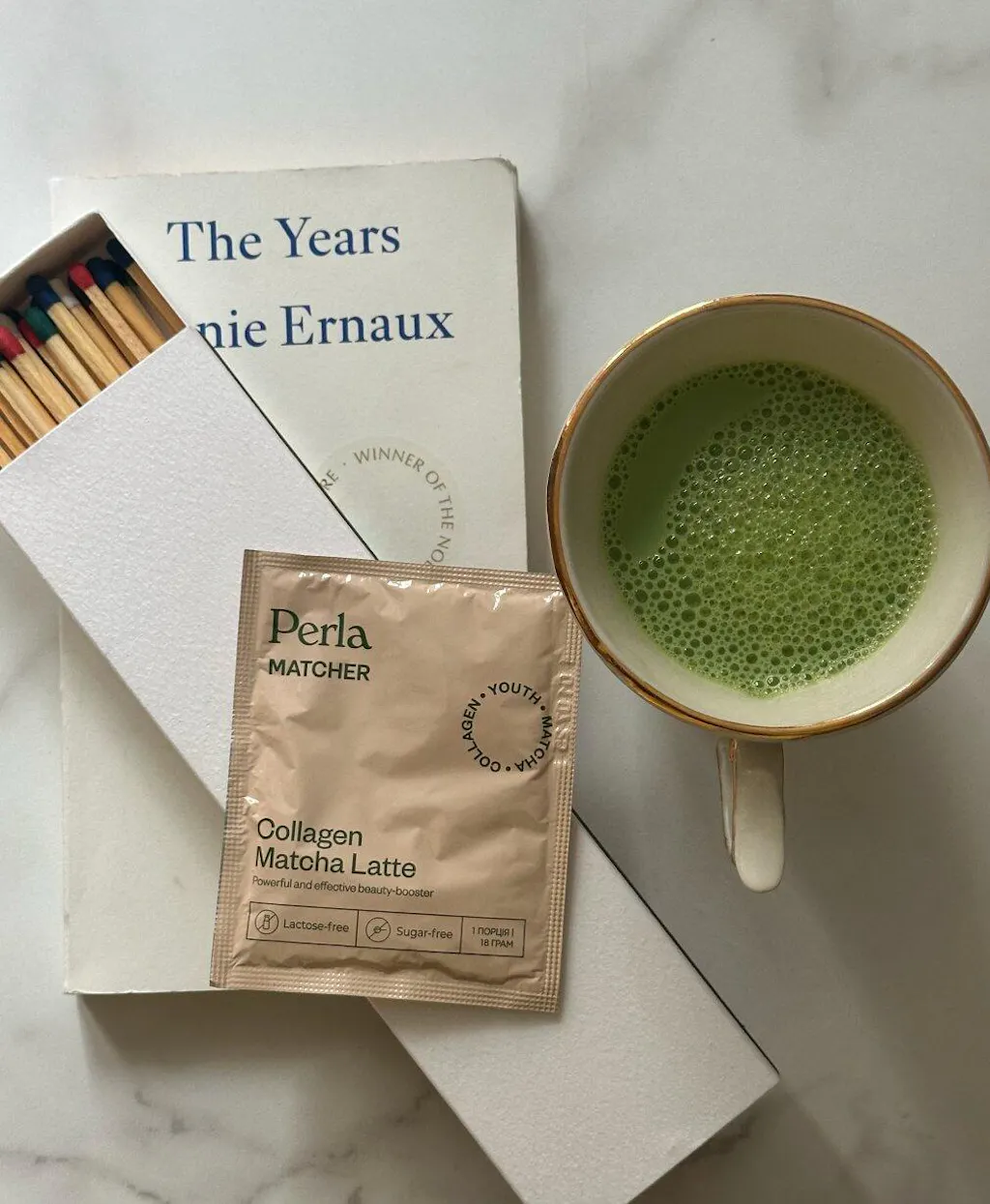 Кокосовий колаген матча лате