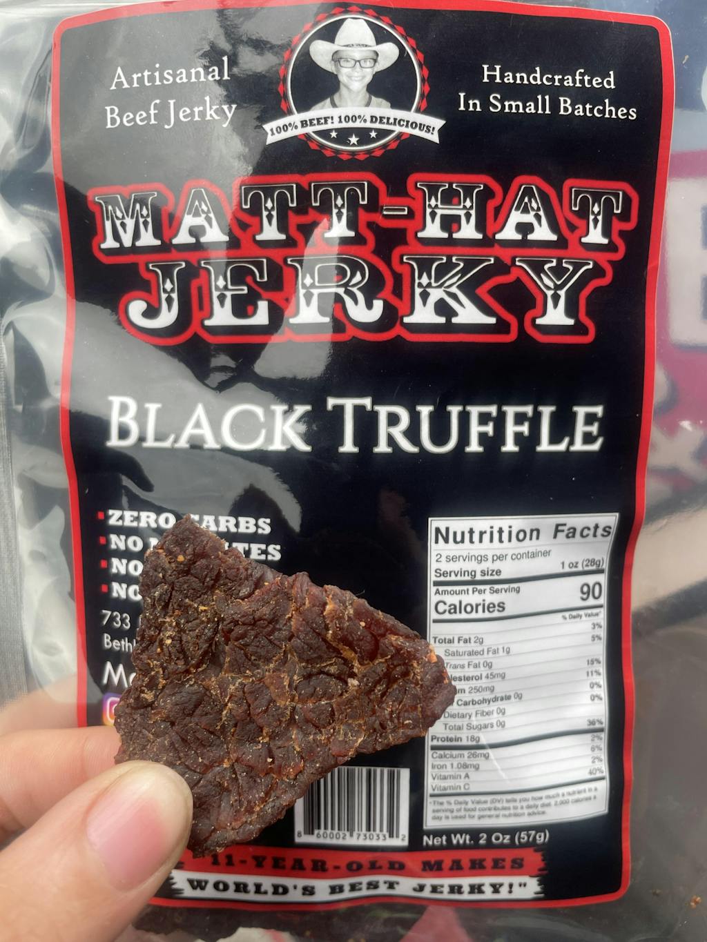 Black Truffle Beef Jerky MattHat Jerky