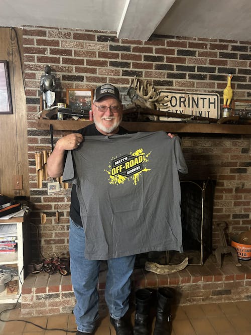 Matt Off-Road Tire Tread T-Shirt DarkGray