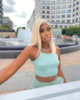 Short Blond Wig 613 Color
