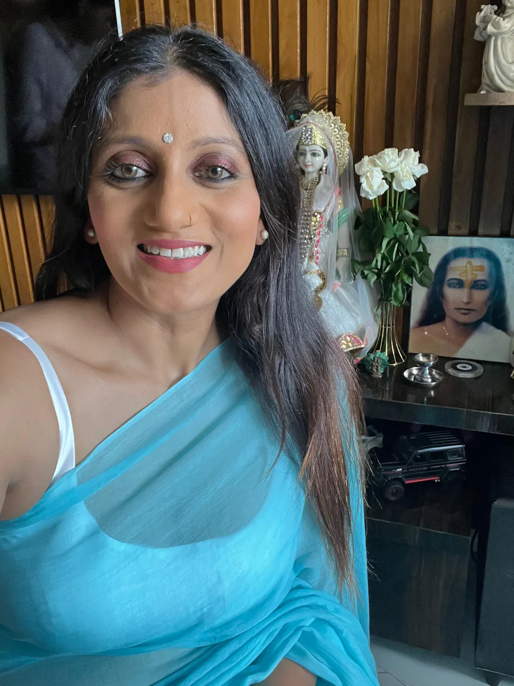 Powder Blue - Plain Mul Cotton Saree