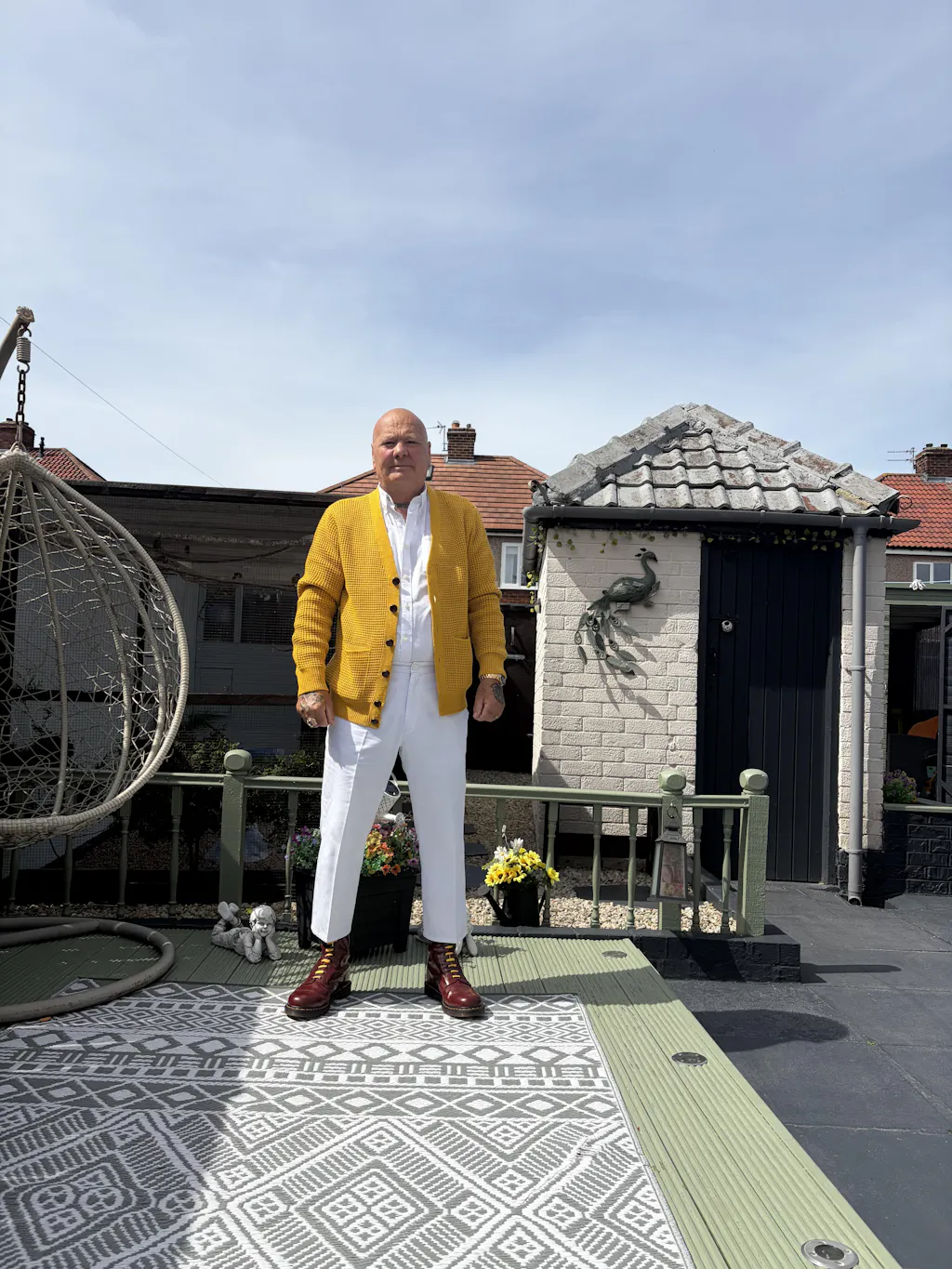 Mens Vintage Mustard Waffle Skinhead Cardigan – Mazeys UK