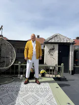 Mens Vintage Mustard Waffle Skinhead Cardigan – Mazeys UK