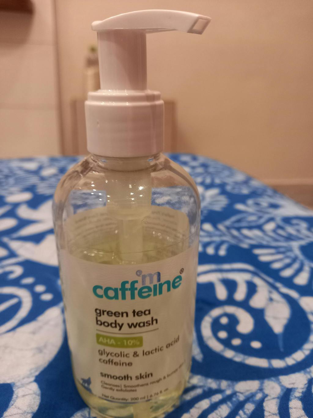 Buy Exfoliating Green Tea Body Wash with 10 AHA mCaffeine mCaffeine