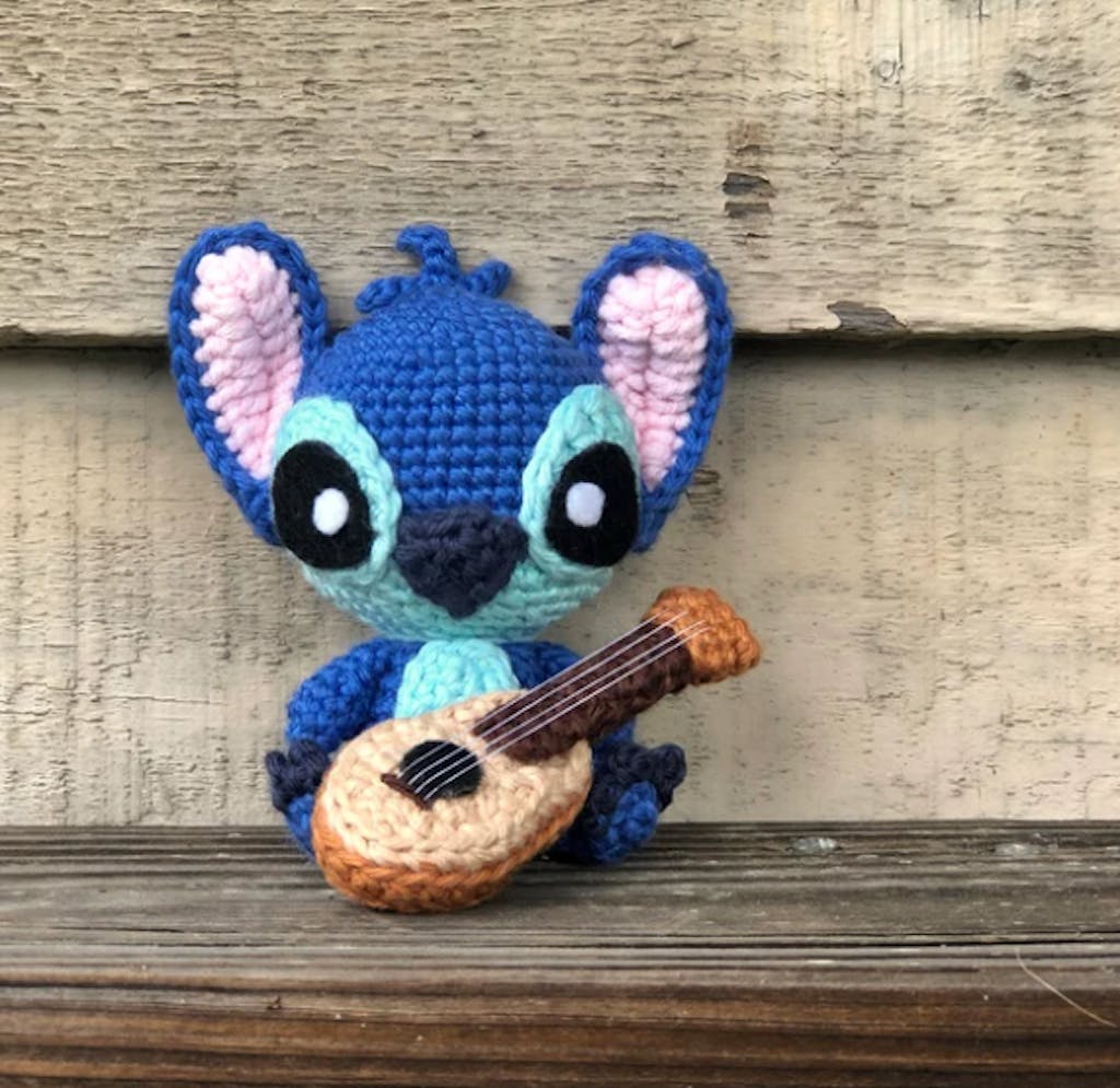 Stitch and Ukulele Amigurumi Crochet Doll Pattern – Medaami Patterns