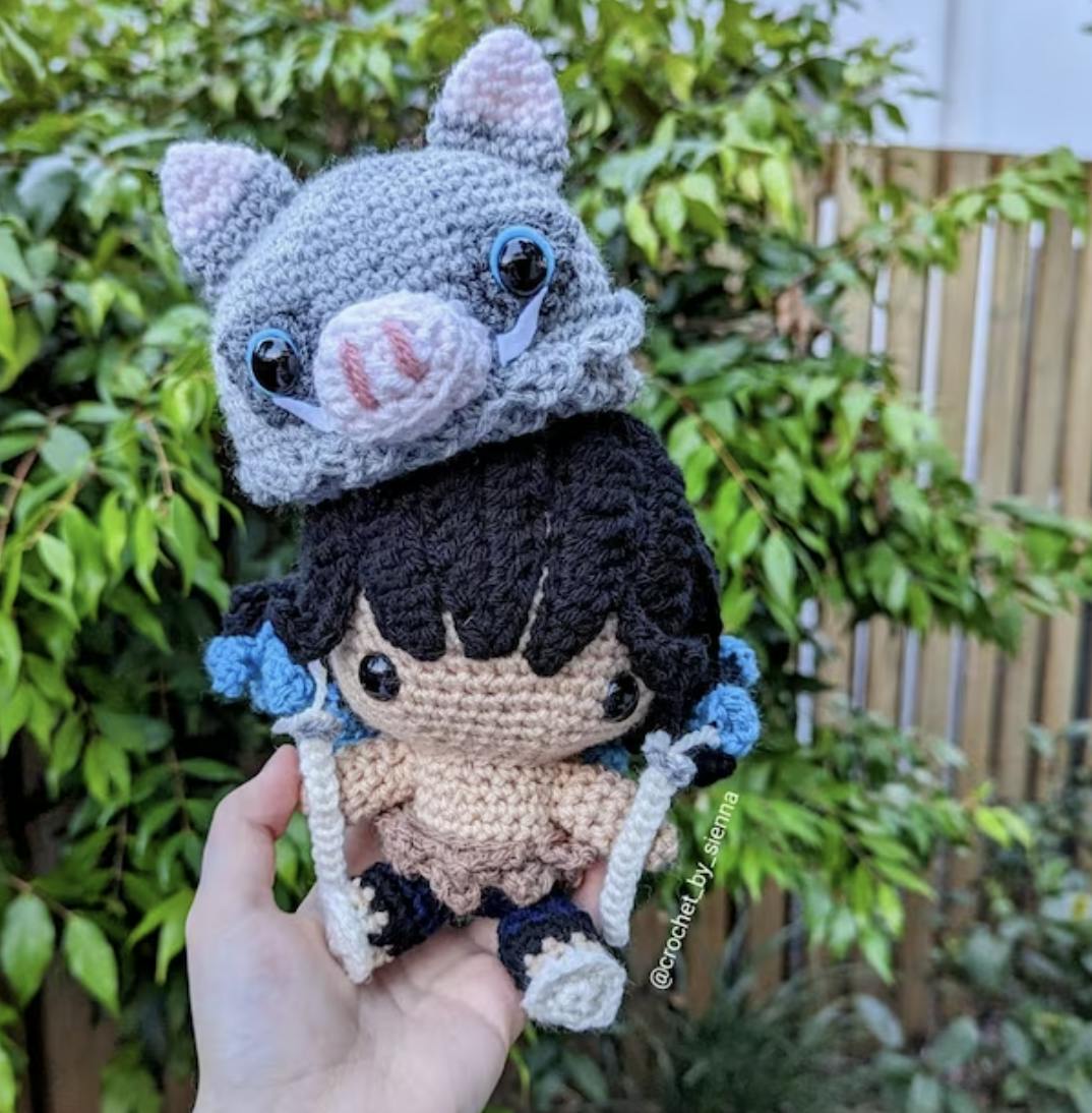 Inosuke Demon Slayer Amigurumi Crochet Doll Pattern – Medaami Patterns