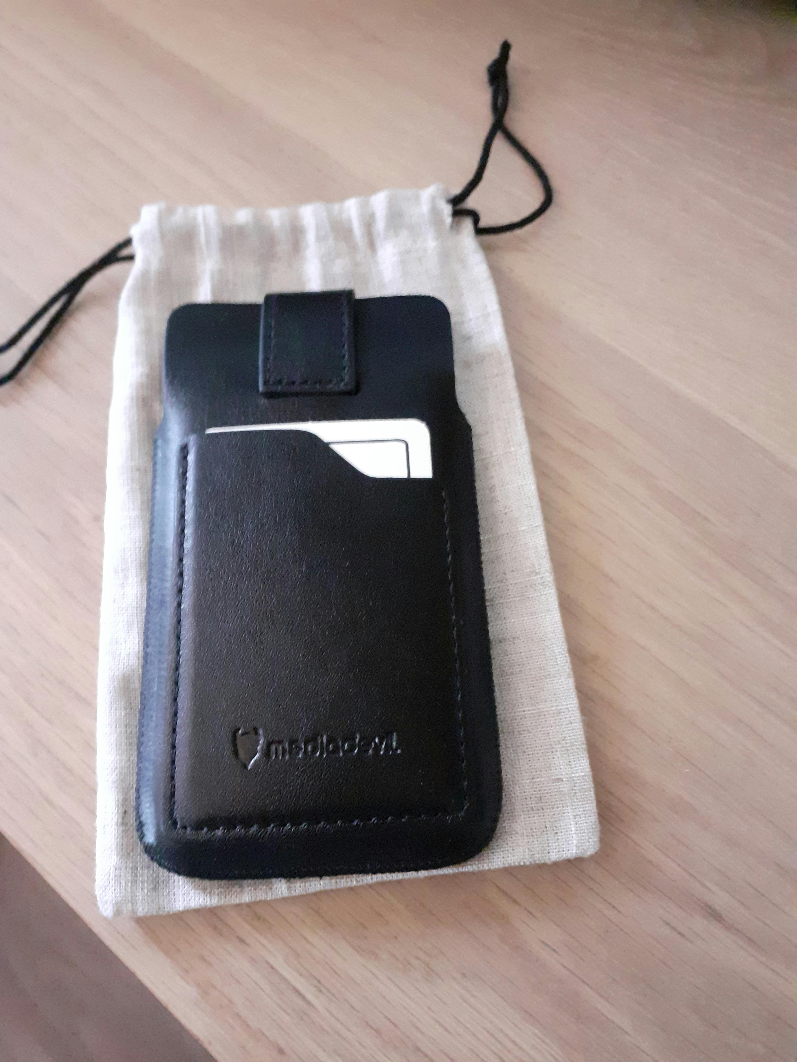 Full-Grain Genuine Leather Pouch Phone Case - Universal Size 5 (XL)