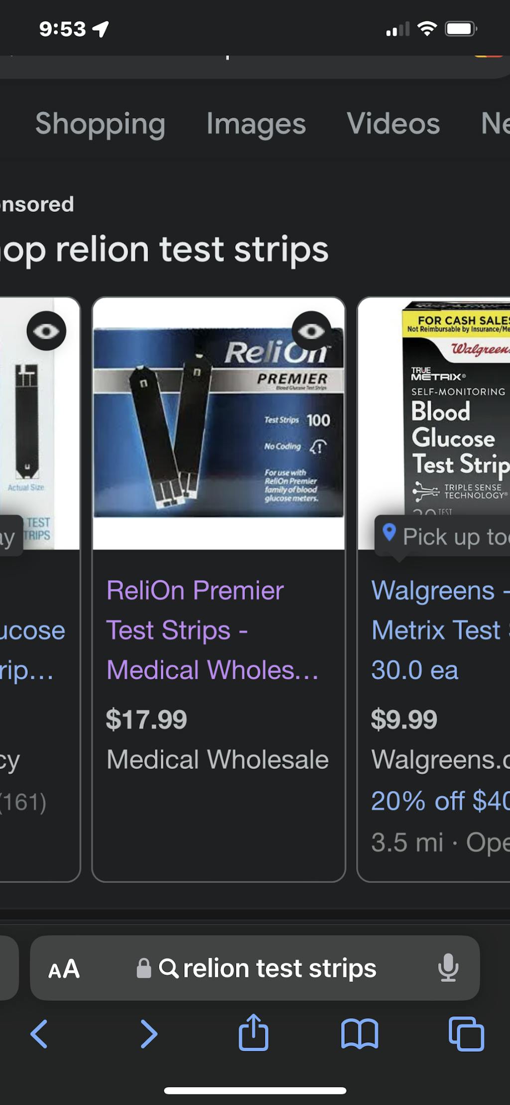 ReliOn Premier Test Strips Medical Wholesale Outlet