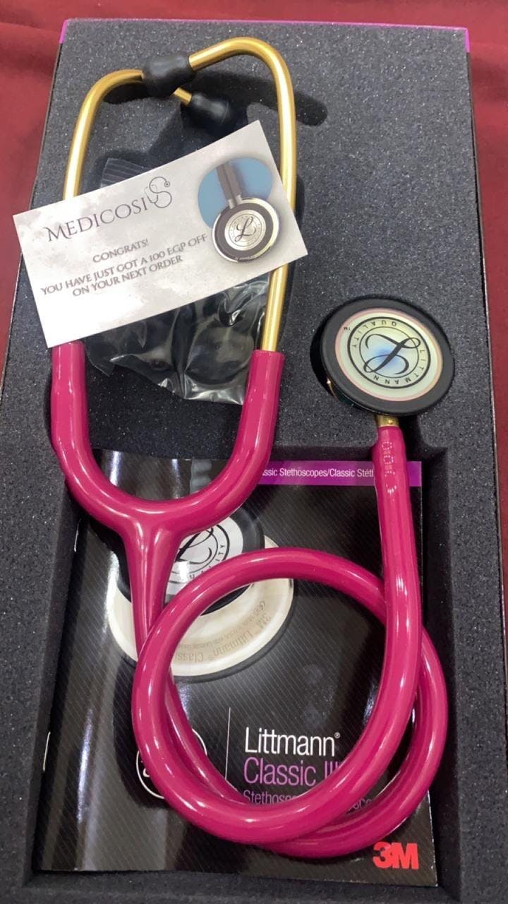 3M™ Littmann® Classic III™ Stethoscope - Raspberry tube & Rainbow