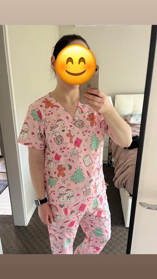 Disco Christmas Shift Scrub Set TS