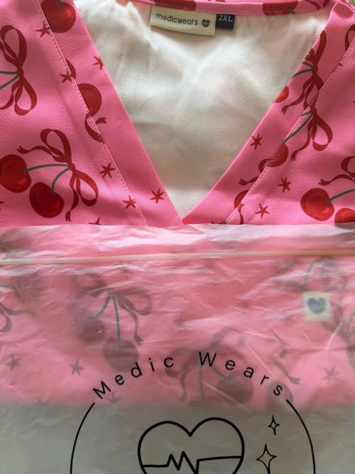 Cherry Bomb Scrub Top