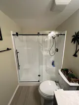 DU74-02B 56"- 60" W X 74" H Single Sliding Frameless Shower Door
