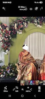 Beige Colour Position Print Woven Silk Saree