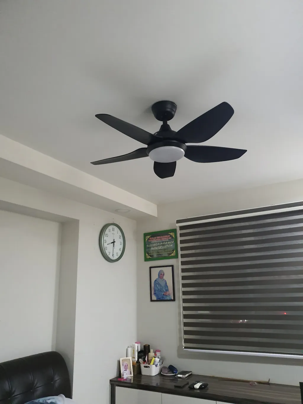 Bestar Star 5 Ceiling Fan with Light - Matt Black (38”/48”/58
