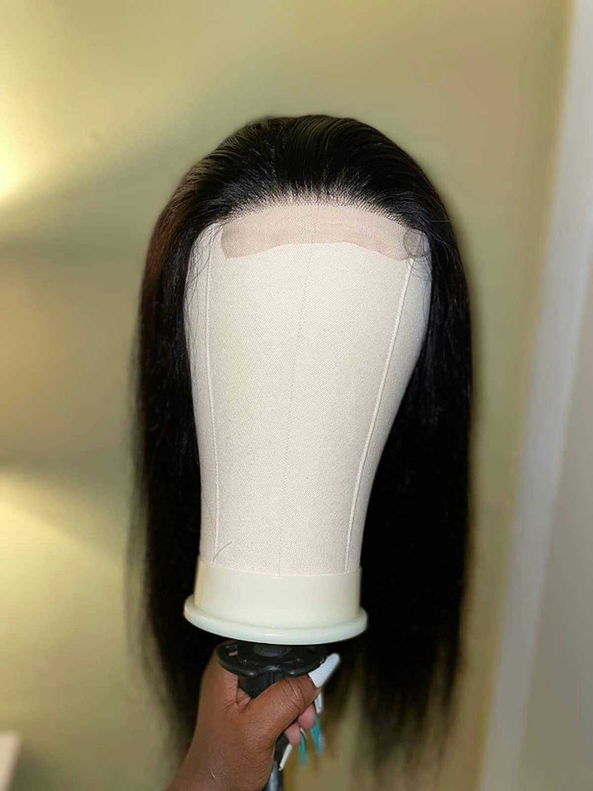 Long Closure Wig 5x5 Lace Closure Human Hair Wigs Straight Lace Wigs ...