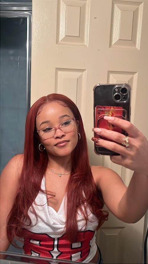 Megalook 13x6 Three-Go™ Reddish Brown Glueless Wigs Silky Straight With Drawstring 100% Human Hair Wig