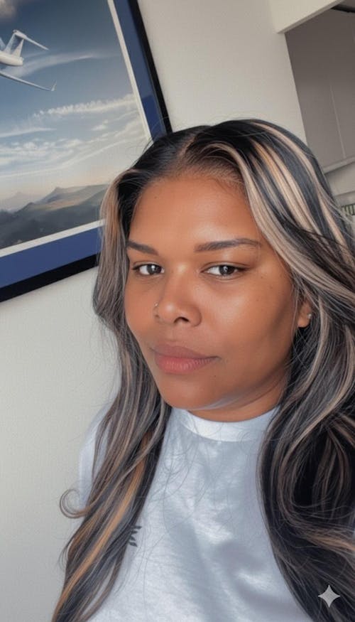 Megalook 13x6 Three-Go™ Balayage Highlight Glueless Wigs Silky Straight With Drawstring 100% Human Hair Wig