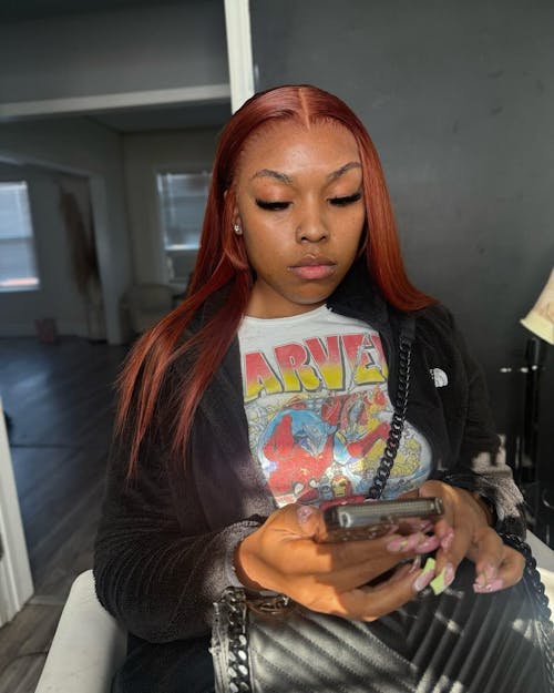 Megalook 13x6 Three-Go™ Reddish Brown Glueless Wigs Silky Straight With Drawstring 100% Human Hair Wig