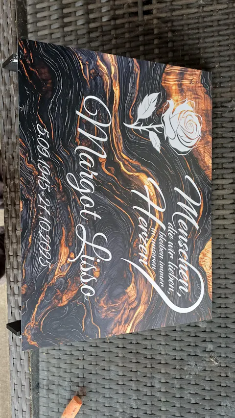 Personalisierte Gedenktafel für Menschen