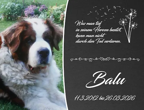 Personalisierte Gedenktafel für Menschen