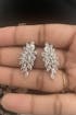 Sterling Silver Marquise & Pear Shaped Zircons Floral Earrings