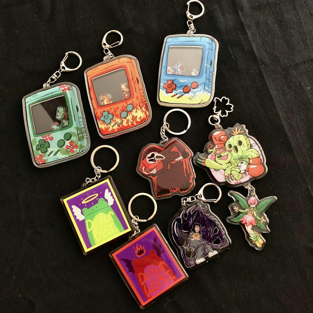 Pieces of Series Connection Acrylic Keychains/Charms