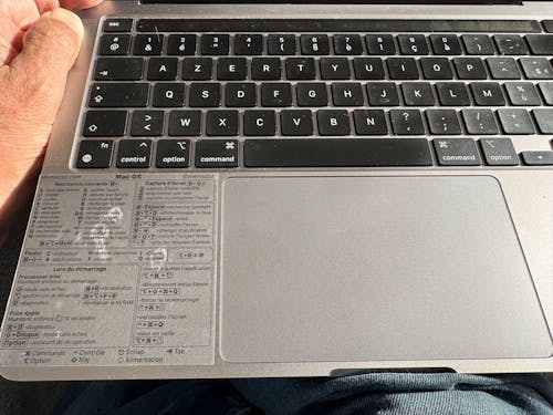 Macbook macOs | Autocollant Raccourcis Clavier