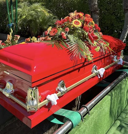 帽子 vintage multicolor leather casket Veteran Oversized Casket (28-36 in) – Memoria