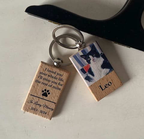 Matching Wooden Keychain- I Loved You Your Whole Life, I'll Miss You For The Rest of Mine - Wooden Keychain