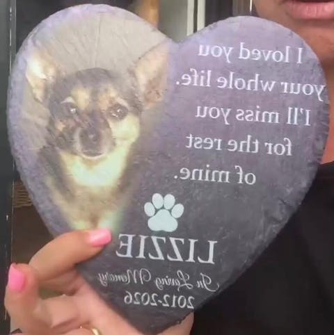 Heartwarming Tribute- I Loved You Your Whole Life, I'll Miss You For The Rest of Mine - Personalized Dog Memorial Stone