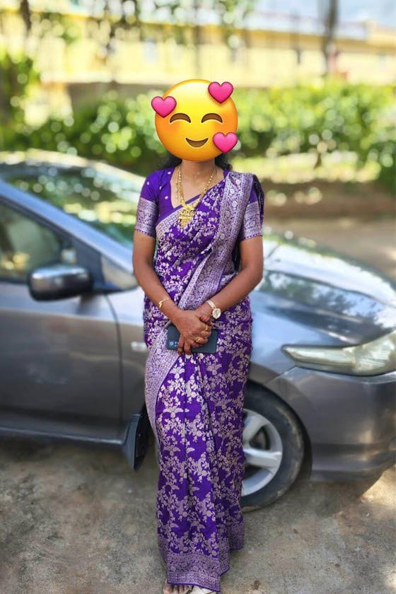 Banarasi Silk Saree With Silver zari | Violet