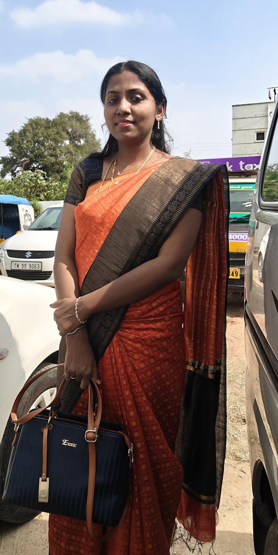 Just arrived ✈️    Semi Raw Silk Saree | Marigold Flower + Charcoal 