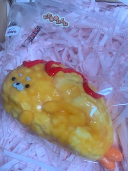 Kawaii Seal Face Fried Shrimp Sushi Food Handmade Squishy Fidget Toy