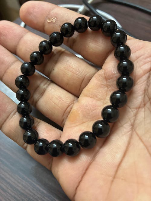 Grounding Black Obsidian Natural Stone Bracelet